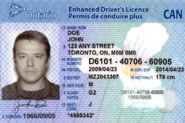 Ontario secure drivers licence